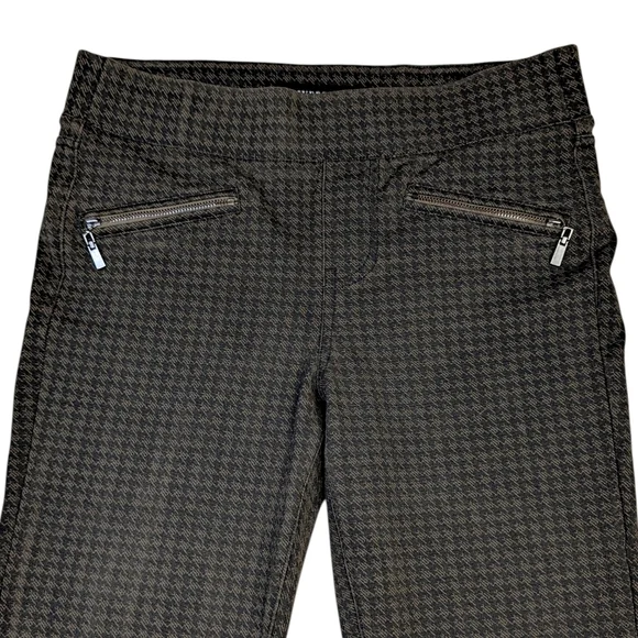Liverpool Houndstooth Pants Size 6 28 Skinny Stretch Ankle Olive Brown Pull On - Picture 4 of 10